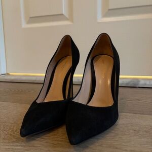 Gianvito Rossi black suede heels